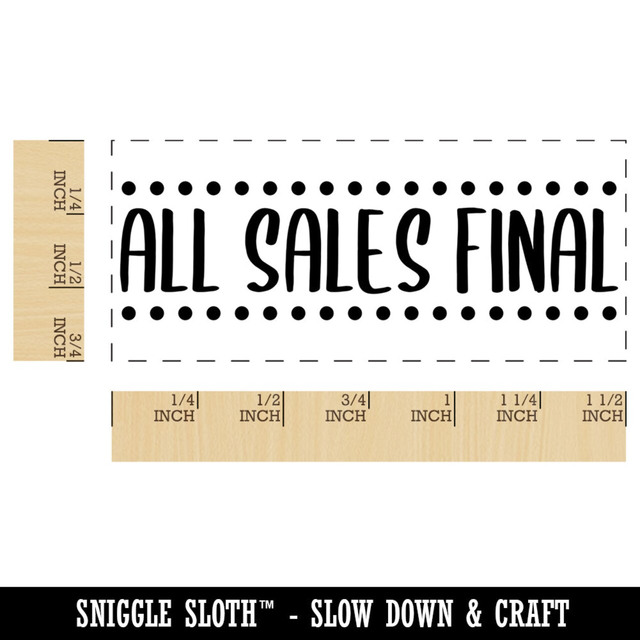 All Sales Final Self-Inking Rubber Stamp Ink Stamper for Business Office